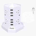 Powerjc Tower Power Strip Surge Pro