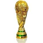 LUXTE 2022 World Cup Football Trophies, Soccer Champion League Trophy Replica, Souvenir Award Man of the Match Champions Charity Remembrance Cup Memory Memorial Gifts (27CM)