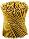 Danilovo Beeswax Amber Candles, Ritual Candles, Altar Candles, Church Beeswax Candles Orthodox N60 Height: 20,5 cm, Ø 6,6 mm (50 pcs - 334g.)