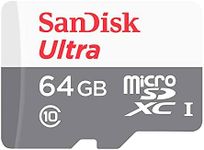 SanDisk Ultra microSDXC 64GB, up to 100MB/s, Class 10, UHS-I, Full HD Video White/Grey