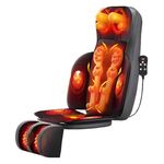 Fully Body Massage Chair Cushion, Back Massager with Heat, Deep Kneading Massage Seat Pad for Leg and Foot, Portable Multi-functional Hip and Waist Side Vibration Massage Pad for Home, Office (Black)