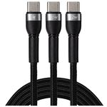 Maplin USB-C to 2 in 1 Multi Charging Cable USB-C 65W and USB-C 12W Braided, 1.2m, for Apple MacBook, iPad Pro, iPad Air, iPhone 16,15, Samsung Galaxy, Microsoft Surface, Google Pixel, Honor and more