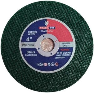 POWER CUT 4-Inch Double Net Cut off Wheels 107x1.2x16mm for Metal and Stainless Steel Cutting using Angle Grinder, Green (PACK OF, 100, Count)