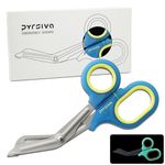 PYRSIVA Glow in The Dark Trauma Shears - Medical Scissors for Nurses, First Aid Scissors for EMT and EMS, Professional Bandage Scissors for Wound Care, Tactical Scissors for Precise Cuts