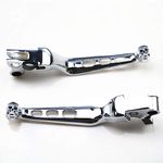 Newland2019 Motorcycle Skull Brake Clutch Lever for Harley Fat Boy Dyna Road King Softail Ultra Glide Sportster Cruiser Chopper (Chrome)