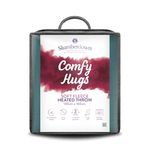 Slumberdown Comfy Hugs Heated Throw Blanket - Large Electric Blanket for Bed, Sofas & Settees, Soft Fleece Blanket with 10-Heat Settings & Hourly Timer - Cosy & Snuggly, Washable, Teal (130cm x 160cm)