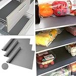 The Life Hacker Fridge Liners Drawer Shelf Mats Grey Reusable Non-Slip 45x29cm (5 pk)