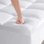 MEROUS Twin XL Mattress Topper Pillow Top 900GSM Extra Thick Ultra Soft & Breathable Mattress Pad Cover for Back Pain with 8-21 Inch Deep Pocket 3D Overfilled Down Alternative Filling(White,TXL)