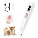 Mcbazel Electric Pet Paws Trimmer with LED Light, Washable Dog/Cat Hair Clipper Rechargeable Low Noise Waterproof Trimmer Grooming Shaver Pet Razor for Pets, Eyes, Face, Ears, Paw