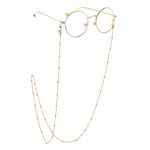 EPIRORA Glasses Chain for Women Men - Sunglasses Strap Mask Holder Lanyard, Anti-lost String for Glasses Retainer (Rose gold-bead)