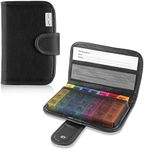 Tabtime Black Pill/Tablet Wallet, Weekly 7 Day Pill Box Organiser with 28 Compartments for Vitamins, Supplements and Medication