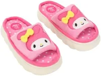 Bioworld My Melody 3D Character Face Art Women's Pink Open-Toed Slide Slippers -Medium