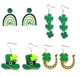 4 Pairs St. Patrick's Day Earrings 