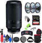 Tamron 70-300mm f/4.5-6.3 Di III RXD Lens for Sony E (INTL Model) with 64GB Extreme Pro SD Card + 67mm Filter Set + 8-Inch Lens Case + Memory Card Wallet + Strap + Cleaning Kit