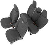 Rough Country Neoprene Seat Covers for Jeep Wrangler JL 4-Door (2018-2024) - Neoprene Waterproof Seat Covers, Foam Padded Wrangler Seat Covers 4-Door Full Set - Front & Rear Seat Covers