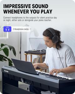Donner 88-Key Digital Piano – Weighted Keys, Full-Size Electric Keyboard