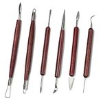 Clay Sculpting Modelling Tools, 6pcs Wax Carving Engraving Tools Pottery Air Dry Clay Tool Sculpting Set for Art Crafts DIY Pottery Sculpture