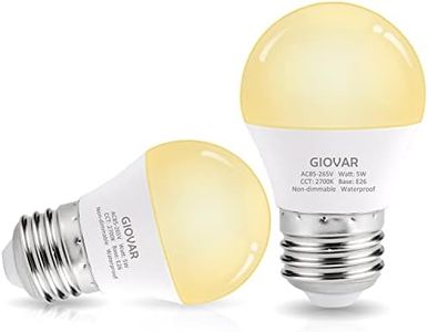 GIOVAR LED Range Hood Light Bulbs Replacement, 40 Watt Equivalent, LED Appliance Bulb for Refrigerator/Stove Hood/Fridge, 2700K SOFE White, E26 Base, Waterproof, Non-Dimmable, Pack of 2