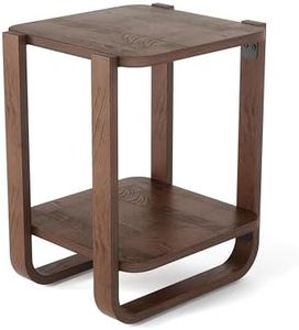 Umbra Bellwood Mesa Auxiliar escalonada con Almacenamiento, Madera de Fresno, Nogal Antiguo, Talla única