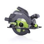 Evolution Power Tools F165CCSL Circular Saw Multi-Material Cutting, Cuts Wood, Metal, Plastic & More, Parallel Edge Guide Included, 45˚ Bevel Capacity, 1200W, 165mm TCT Blade Included (230V)