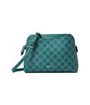 NINE WEST Calandra Mini Dome Crossbody, Bottle Green Logo, One Size, contemporary