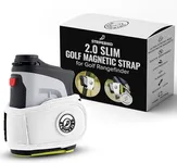 Stripebird - 2.0 Slim Golf Magnetic Rangefinder Strap (White - Form Fitting & No Buckle Strap) - Golf Range Finder Magnetic Strap - Range Finder Golf Magnetic