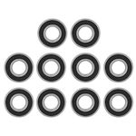 Deep-groove Bearing, 10pcs 6900-2RS Rubber Sealed Bearing, Mini Ball Bearings, for Skateboards, Inline Skates, Scooters (10mm*22mm*6mm)