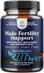 Pre Conception Male Fertility Supplement - Advanced Fertility Supplement for Men with CoQ10 Maca Root Methyl Folate & D-Aspartic Acid for Enhanced Count Motility & Overall Fertility Support (1 Month)