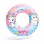 SOLDTRUE Summer Unicorn Kids Inflatable Swim Ring, Blue Shark Pool Float Tube 1 PCS 70 CM