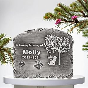 Docvania Pet Memorial Stone Cat Dog Memorial Personalized Grave Markers Customized Grave Markers with Name are a Sympathy Gift for the Loss of a Pet (Acrylic)