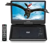 OTIC 13" Portable DVD Player with 11.6" Swivel Display Screen, DVD Player for Car, 5-Hour Working Time with Built-in Battery, Multi-Format Support, Dual Stereo Speakers, Ideal for Family Travel