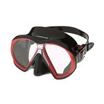 Atomic Aquatics Subframe Scuba Snorkeling Dive Mask, BK/RD