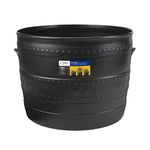 Stewart Patio Tub Planter, 50 Centimeter Diameter, 39 Centimeter Height - Gun Metal Black