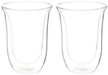 De'Longhi Latte Macchiato Double Walled Glasses, Set of Two