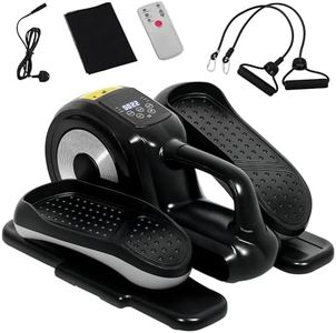 SPORTNOW Elliptique de Bureau, vélo elliptique électrique avec télécommande et écran LCD, 12 Vitesses réglables, pédalier électrique avec Tapis antidérapant, Noir