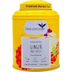 Tea People Ginger Root Pieces, Loose Herbal Tea In A Tin Caddy, 125 g