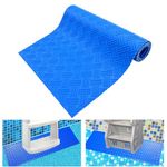 SKARUMMER Swimming Pool Ladder Mat - Protective Pool Ladder Pad Step Mat with Non-Slip Texture, Blue Medium Pool Step Mat 45 inch X 45 inch