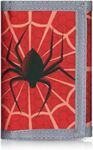 JONYEE Kids Wallets for Boys Ages 4-18 Trifold, Toddler/Youth Wallet for Boys with Zippered Coin Pocket and Card Holders, Novelty Wallet for Childrens Birthday Gifts - Spider Web