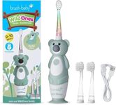 Brush-Baby WildOnes Kids Electric Rechargeable Toothbrush Koala, 1 Handle, 3 Brush Head, USB Charging Cable, for Ages 0-10 (Koala)