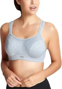 Panache Women's High Impact Underwire Sports Bra | Grey Marl 38D | Max Support, Moisture Wicking, Heavy Duty Sports Bra for Women