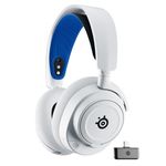 SteelSeries Arctis Nova 7P Wireless PS5 Gaming Headset - Neodymium Magnetic Drivers - Dual Wireless PlayStation & Bluetooth - 38H USB-C Battery - Gen2 AI Mic - Supports PS4, PC, Switch, Mobile - White