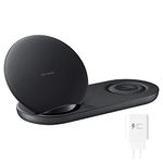 Samsung Wireless Charger Duo Fast Charge Stand & Pad Universally Compatible with Qi Enabled Phones and Select Samsung Watches (Renewed)