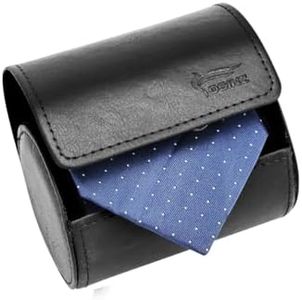 BALITIOYI Leather Tie Case Box Organizer for Men's Necktie and Bow Tie Storage Travel Gift Box