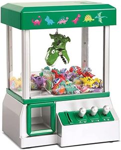 Bundaloo Claw Machine Arcade Game | Candy Grabber & Prize Dispenser Vending Toy for Kids with Sound | Best Birthday & Christmas Gifts for Boys & Girls (Green Dinosaur)