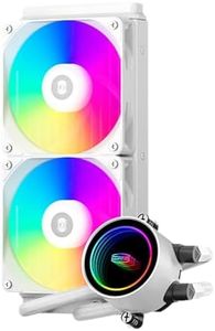 PCCOOLER Liquid CPU Cooler, 240mm AIO with Full Ceramic Bearing Pump, Dual 120mm ARGB PWM Fans, Aluminum Radiator, Hidden Daisy-Chain, Intel LGA1851/1700 & AMD AM5 Compatible (DA240 ARGB White)