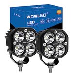 WOWLED Cubes Spot LED Pods Light, 2PCS 3Inch 80W Set Marine Spreader Driving Fog Lights for Truck, Off Road LED Pod Light 4X4 Waterproof LED ditch Lights for Tractor ATV SUV UTV Marine 12V 24V