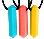 Tilcare Chew Chew Sensory Necklace – Best for Kids or Adults That Like Biting or Have Autism – Perfectly Textured Silicone Chewy Toys - Chewing Pendant for Boys & Girls - Chew Necklaces