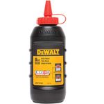 DEWALT DWHT47048L 8 oz High-Grade Red Marking Chalk with Oval Shaped Bottle