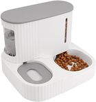 Belle Vous Automatic Gravity 2-in-1 Pet Feeder & Water Dispenser - 850ml/29oz Capacity Waterer - Food Bowl for Large & Small Dogs, Cats, Kittens & Puppies - Easy-to-Clean, Suitable for Wet or Dry Food