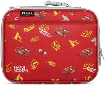 Simple Modern Disney Kids Lunch Box for School | Reusable Insulated Lunch Bag for Toddler, Girl, and Boy | Meal Containers with Exterior & Interior Pockets | Hadley Collection | Cars Lightning Speed